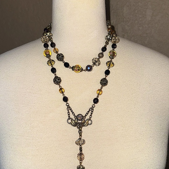 Sweet Romance Baroque Rosary Necklace Vintage-Inspired - Picture 8 of 10